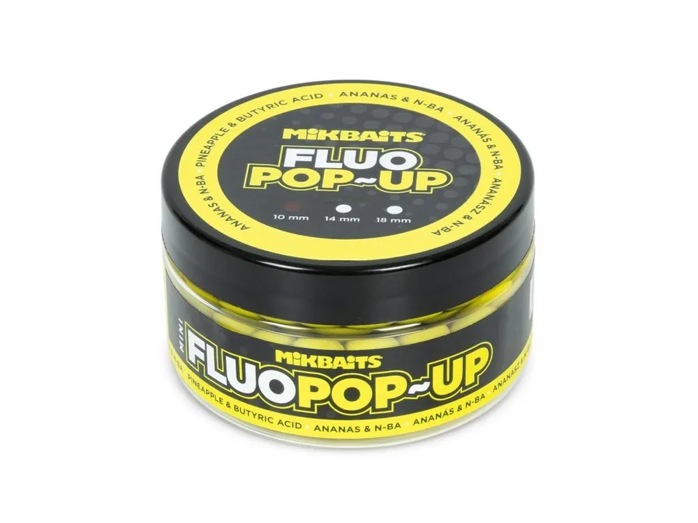 Omezená Nabídka Mikbaits Mini Plovoucí fluo boilie 100ml Ananas N-BA