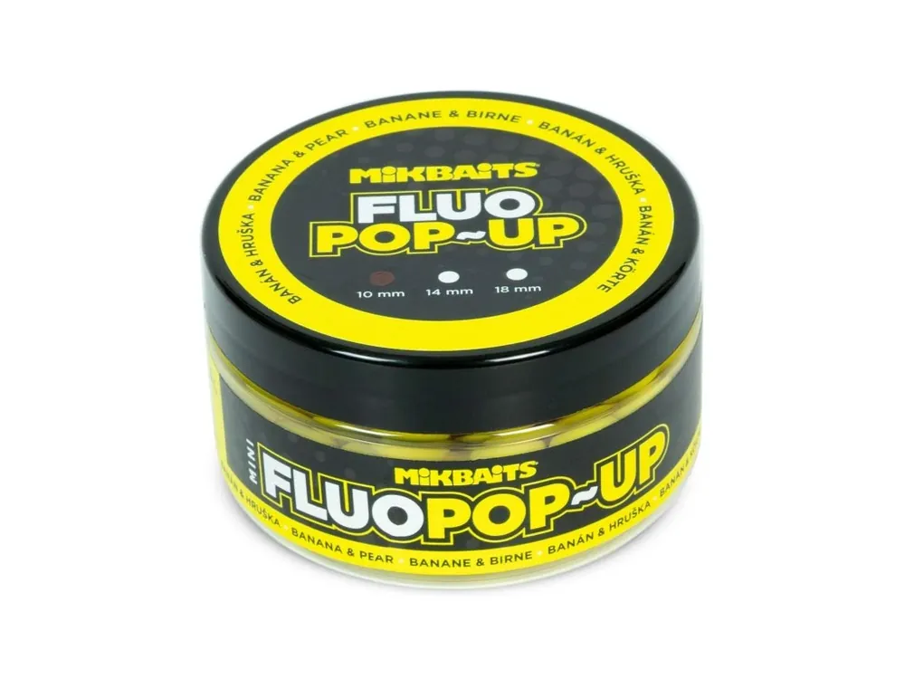 Mikbaits Mini Plovoucí fluo boilie 100ml Banán Hruška Bezpečná Platba
