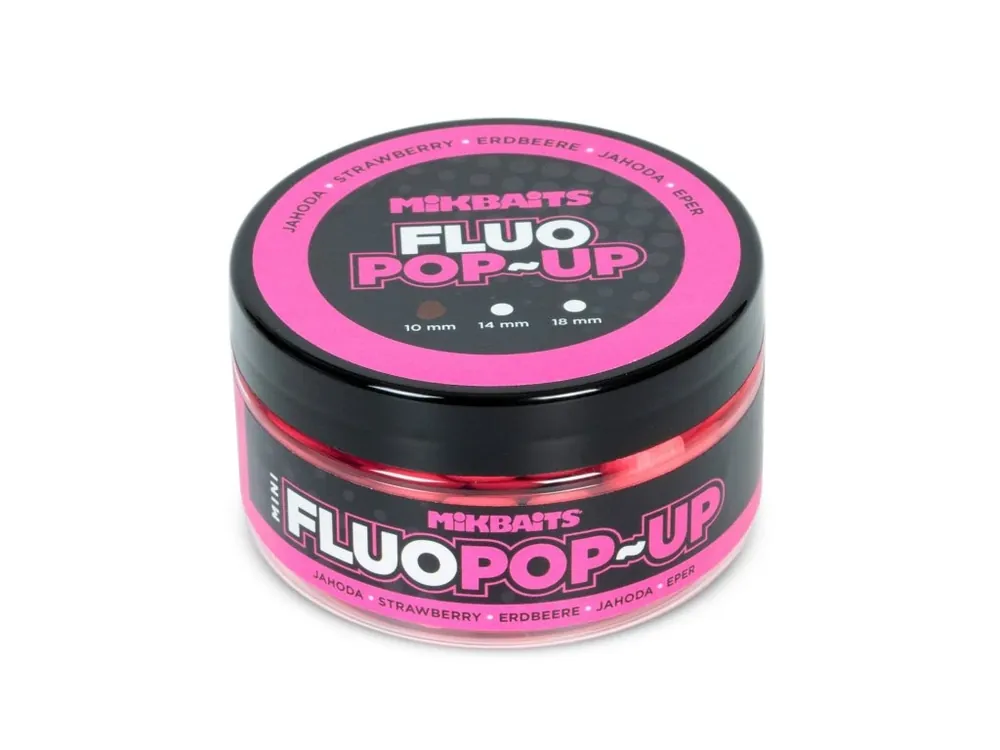 Mikbaits Mini Plovoucí fluo boilie 100ml Jahoda Koupit Online