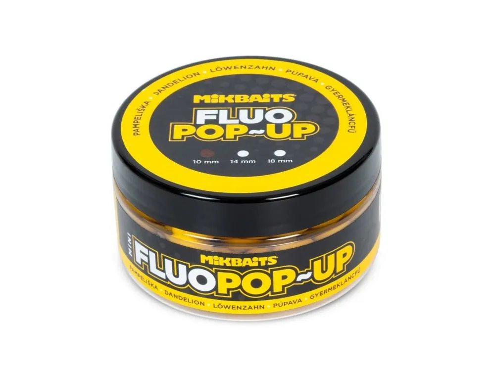 Mikbaits Mini Plovoucí fluo boilie 100ml Pampeliška Časově Omezené