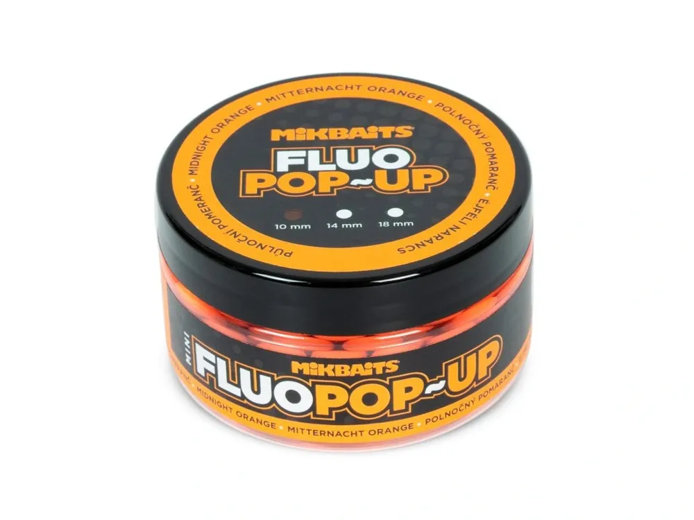 Mikbaits Mini Plovoucí fluo boilie 100ml Půlnoční pomeranč Odeslání Ihned