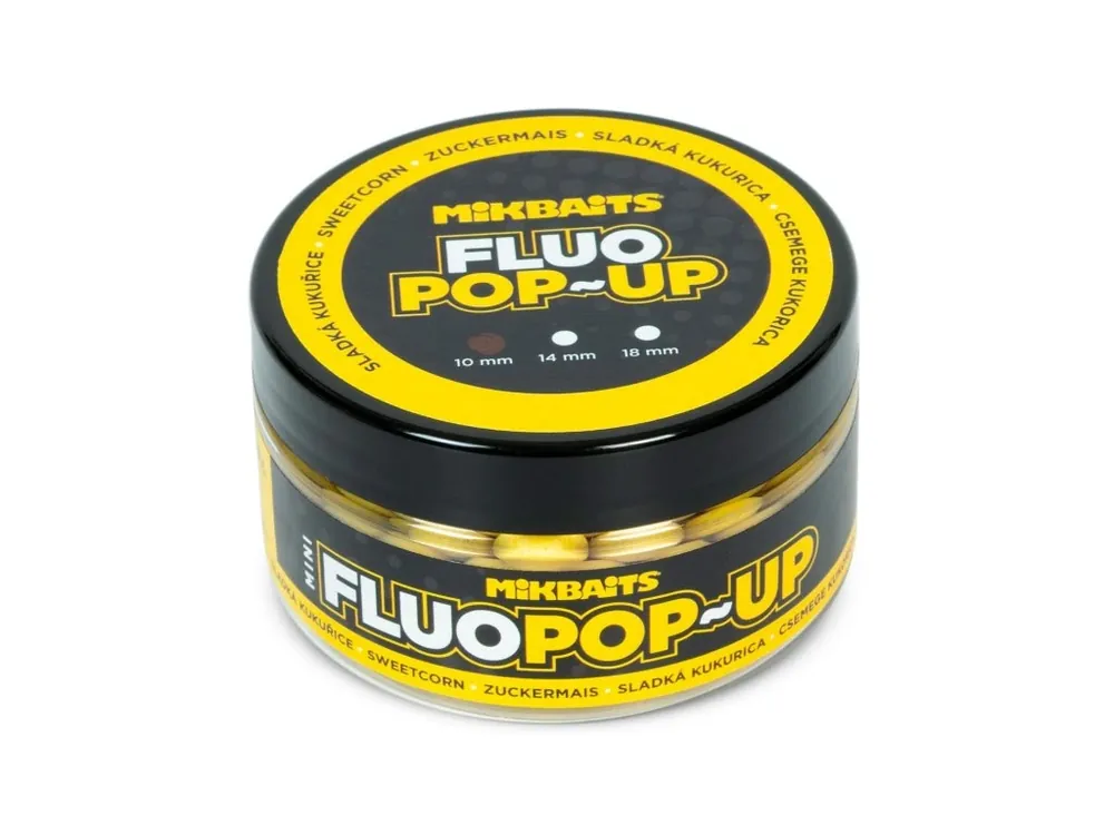Cenový Hit Mikbaits Mini Plovoucí fluo boilie 100ml Sladká kukuřice