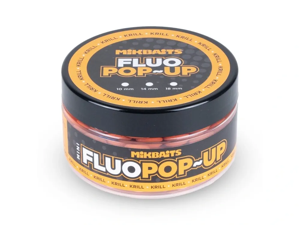 Mikbaits Mini Plovoucí fluo boilie 100ml Krill Omezená Nabídka
