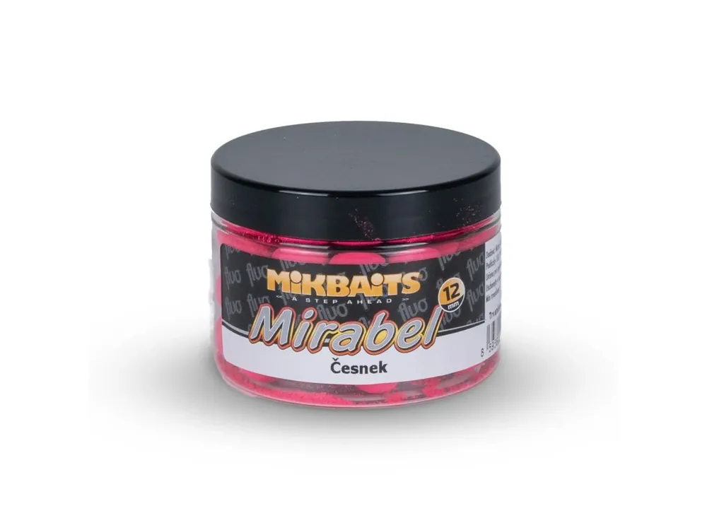 Zlevněný Mikbaits Mirabel Fluo boilie 150ml Česnek