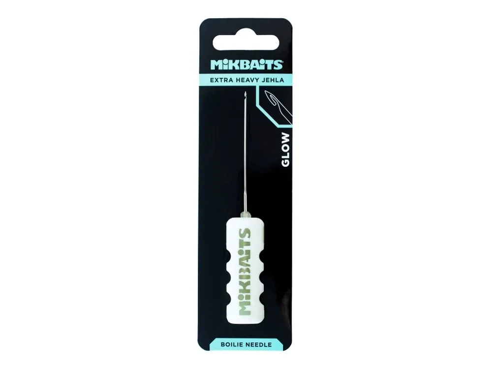 Mikbaits Boilie jehla Extra Heavy GLOW bílá bez zobáčku svítící Pouze Dnes