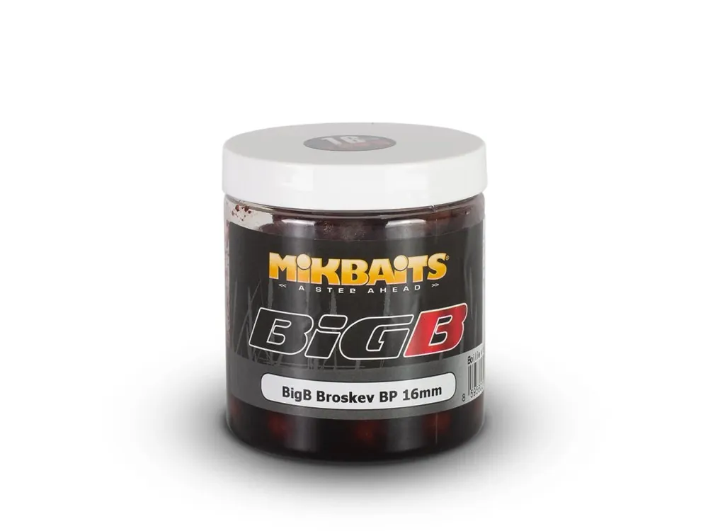 Jen Po Omezenou Doba Mikbaits BiG boilie v dipu 250ml BigB Broskev Black pepper
