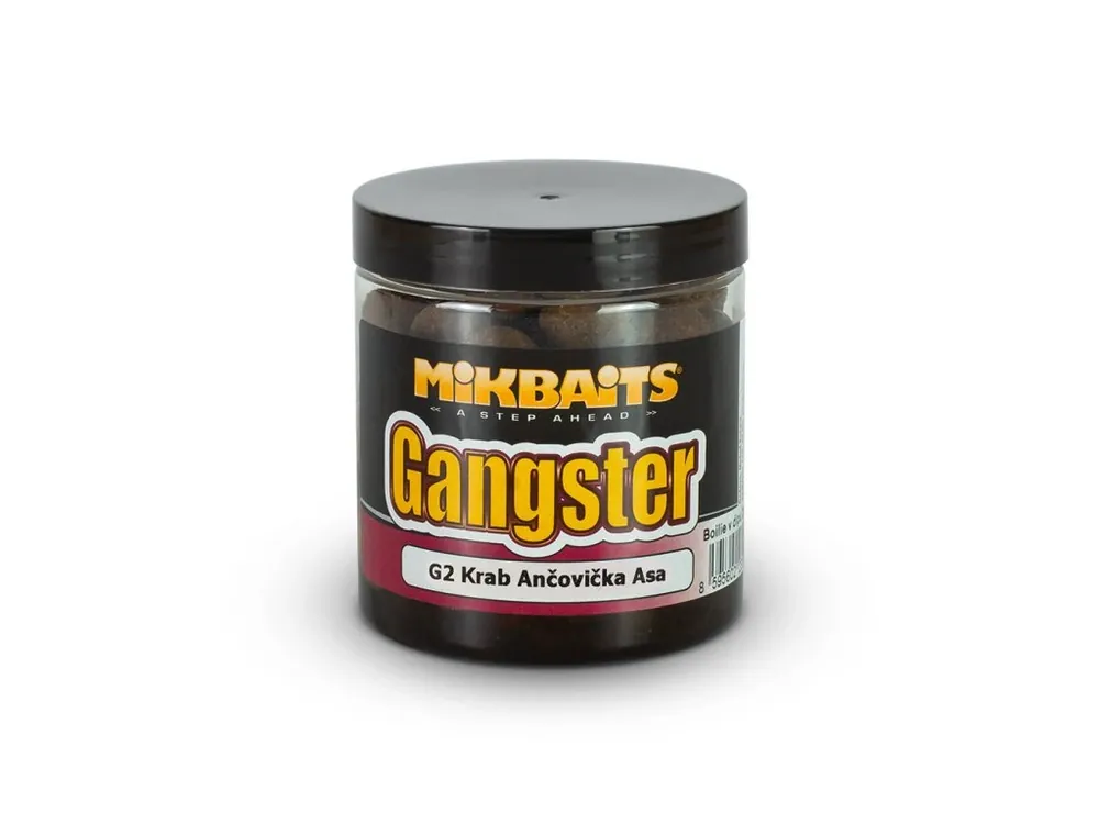 Horká Nabídka Mikbaits Gangster boilie v dipu 250ml G2 Krab Ančovička Asa
