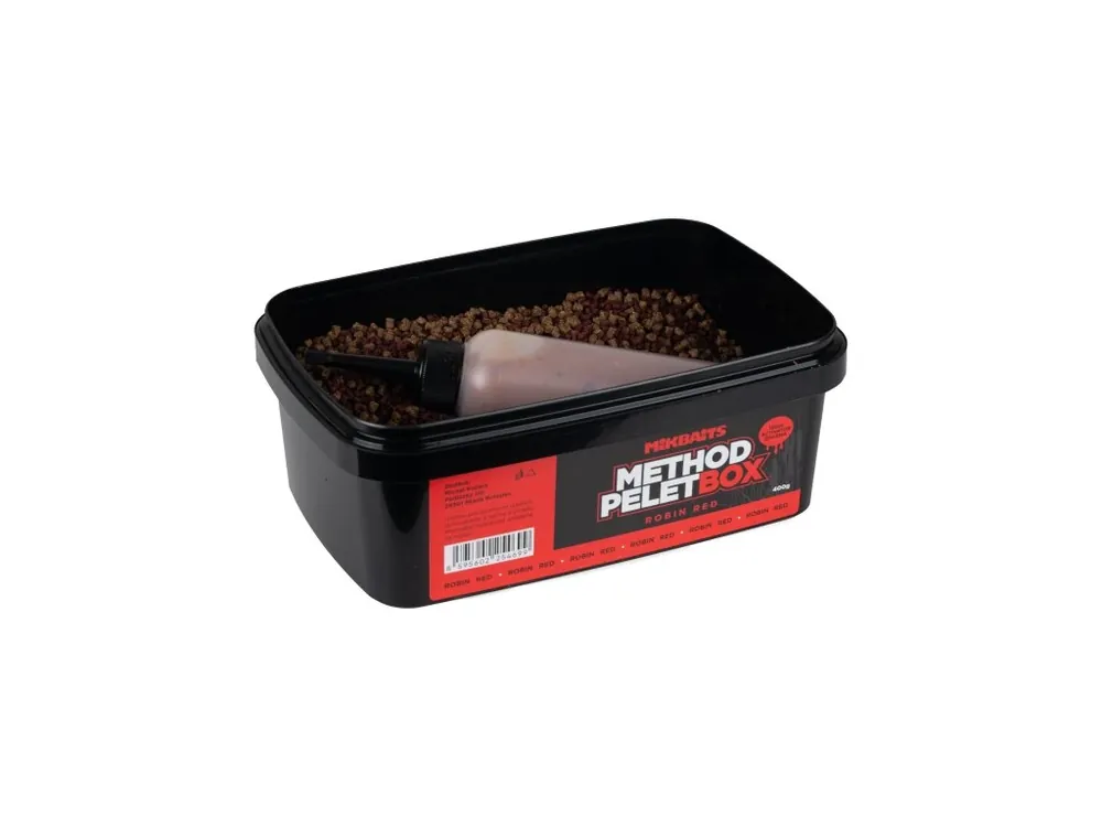 Top Prodej Mikbaits Method pelet box 400g + 120ml Activator Robin Red