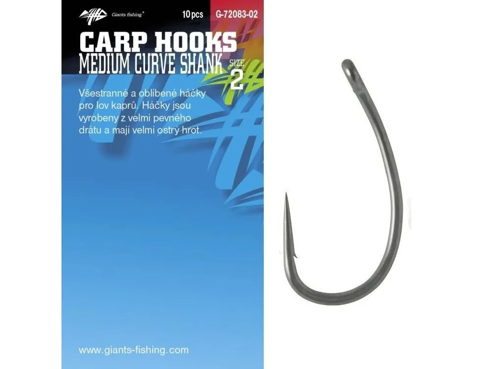 Giants fishing Háček s očkem Medium Curve Shank 10ks Výhodná Nabídka