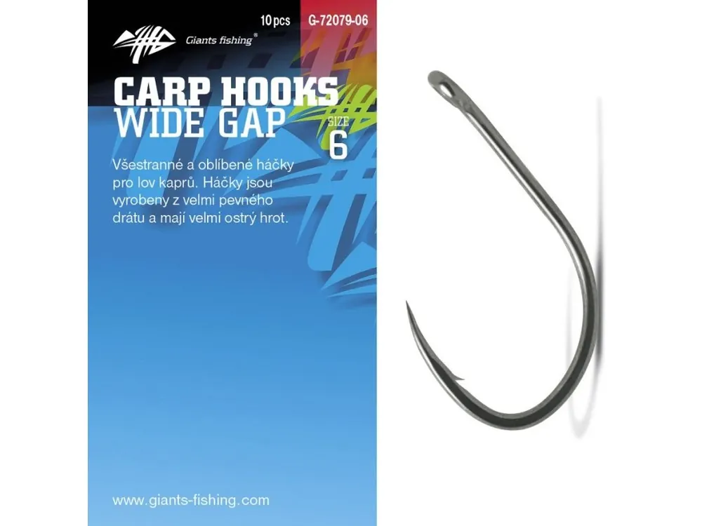 Levný Giants fishing Háček s očkem Wide Gap 10ks