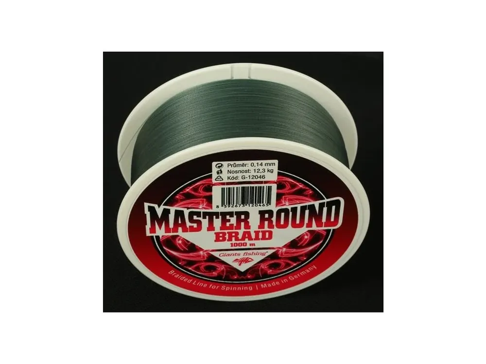 Giants fishing Splétaná šňůra Master Round Braid 1000m Tovární Cena