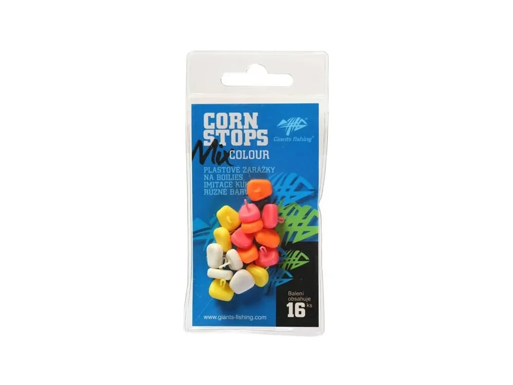 Novinka Giants fishing Zarážky Corn Stops Mix Colour (16ks)