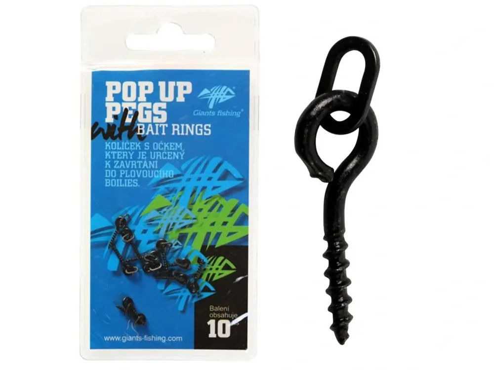 Kup Teď Giants fishing Kolíček s očkem Pop Up Pegs with Bait Rings (10ks)