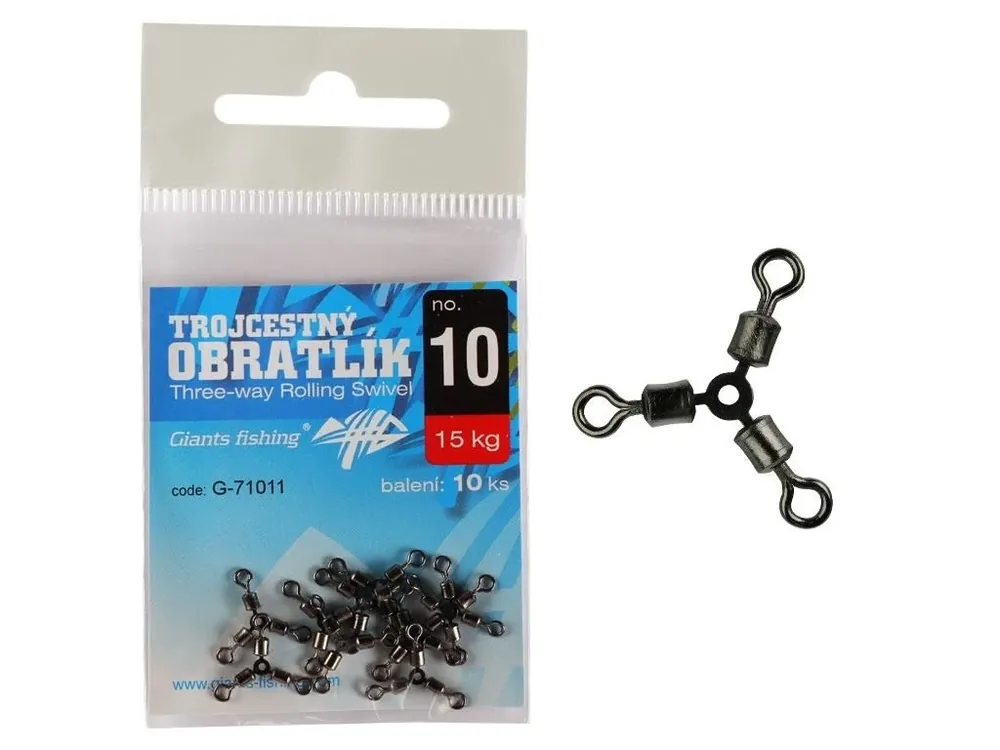 Top Prodej Giants fishing Trojcestný bratlík Three-way Rolling Swivel no.12/7kg/10ks