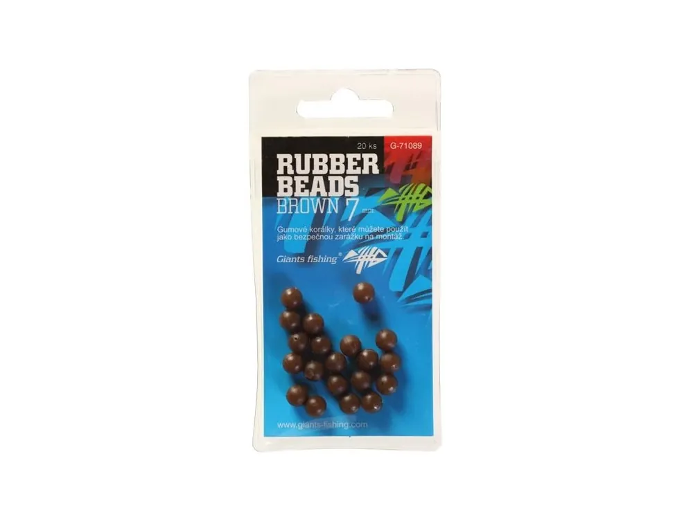 Ihned K Objednání Giants fishing Gumové kuličky Rubber Beads Transparent Brown 4mm,20ks