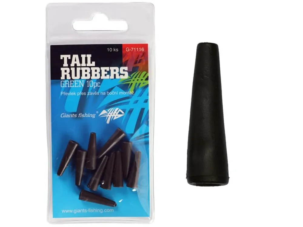 Giants fishing Převlek na závěsku Tail Rubbers Green/10ks ( 20mm ) Jen Po Omezenou Doba