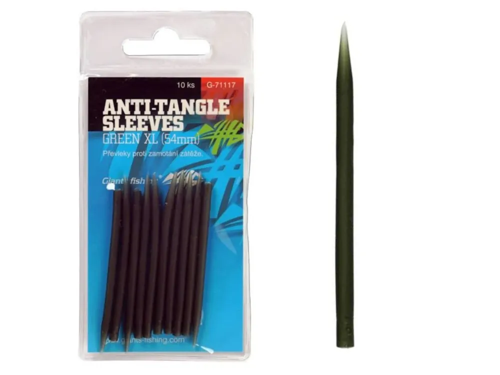 Akce Giants fishing Převleky proti zamotání Anti-Tangle Sleeves Green XL/10ks ( 54mm )