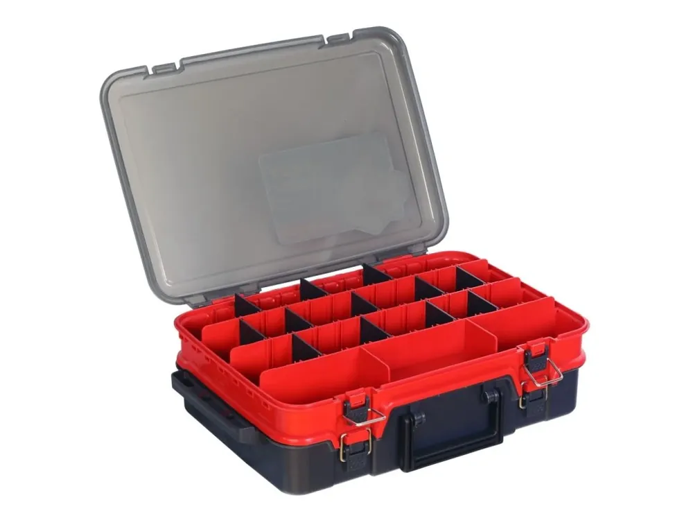 Značkový Hell-Cat Kufřík plastový TB Double Layer ( Red-Grey )