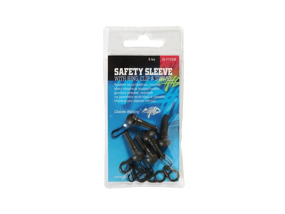 Kup Teď Giants fishing Montáž Safety Sleeve with Ring, Clip a Swivel, 5ks