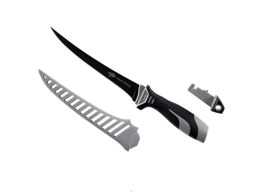 Akce Giants fishing Filetovací nůž 7 Fillet knife with sharpener ( Easy clean sheath )