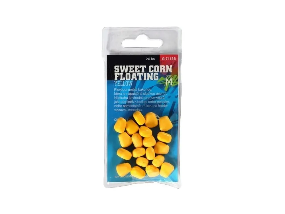 Giants fishing Umělá nástraha Sweet Corn Floating Yellow,vel.M/20ks Must-Have
