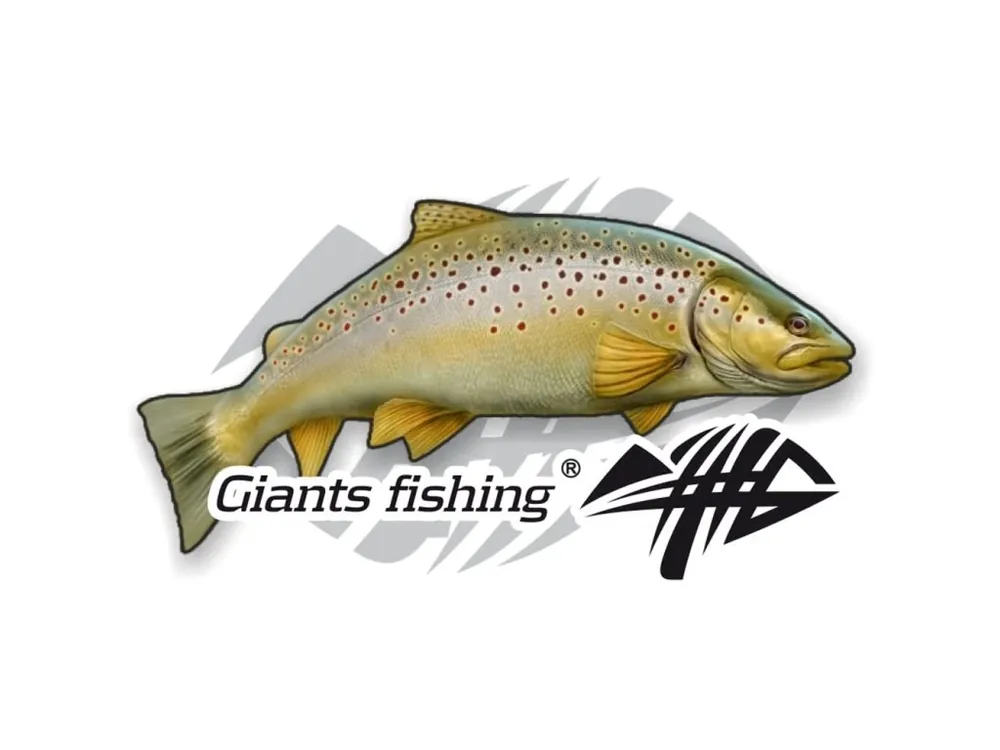 Akční Nabídka Giants fishing Nálepka malá - Pstruh
