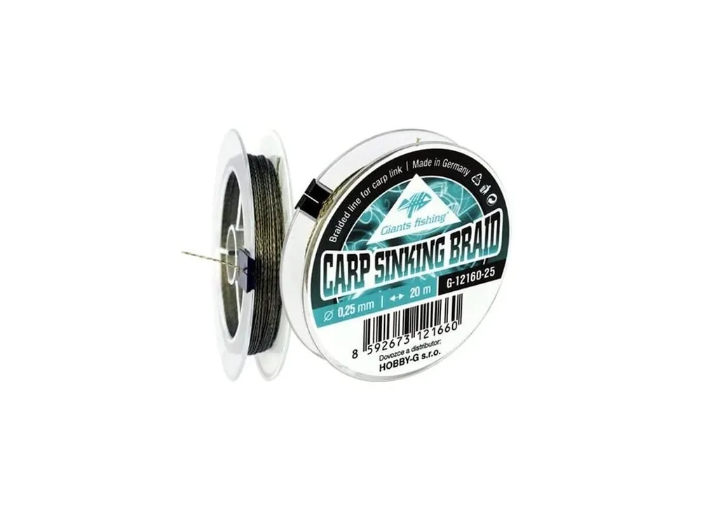 Giants fishing Carp Sinking Braid 20m Speciální Cena