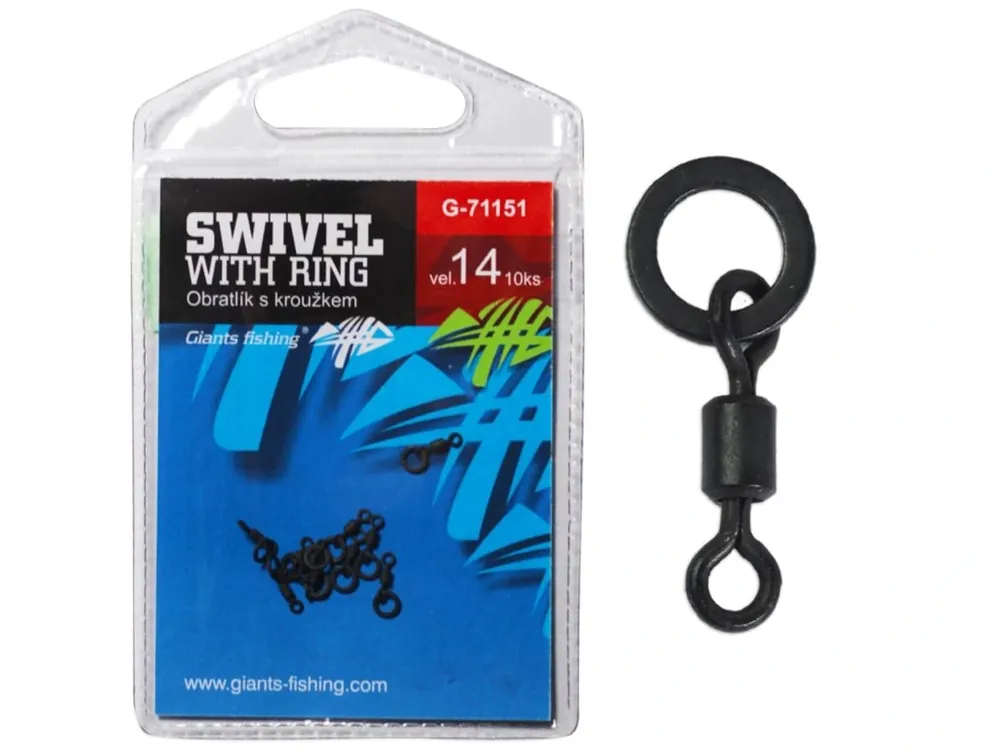 Giants fishing Obratlík s kroužkem Swivel with Ring, vel.14/10ks Zlevněný