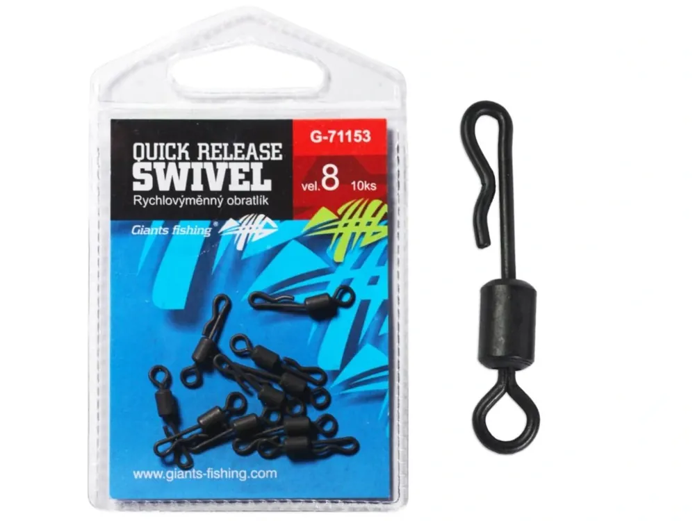 Giants fishing Rychlovýměnný obratlík Quick Release Swivel, vel.8/10ks Omezená Nabídka