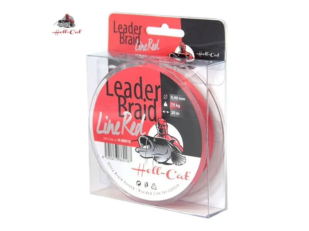 Hell-Cat Splétaná návazcová šňůra Leader Braid Line Red 20m Super Cena