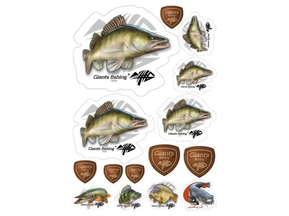 Cenový Hit Mix nálepek Giants Fishing Candát ( 15ks )