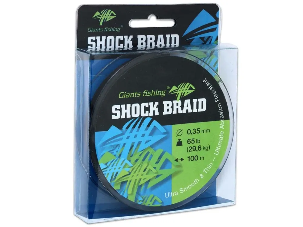 Objednat Nyní Giants fishing Splétaná šňůra Shock Braid Green 100m