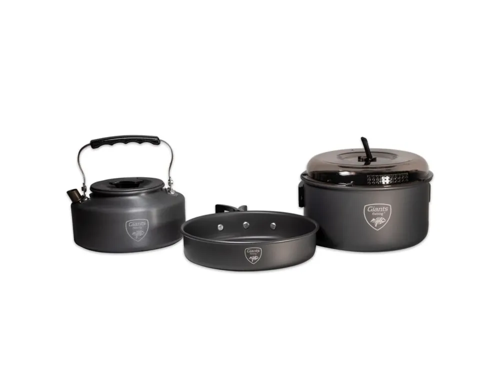 Omezená Nabídka Giants fishing Sada nádobí s konvičkou 3 Piece Pan & Kettle Set