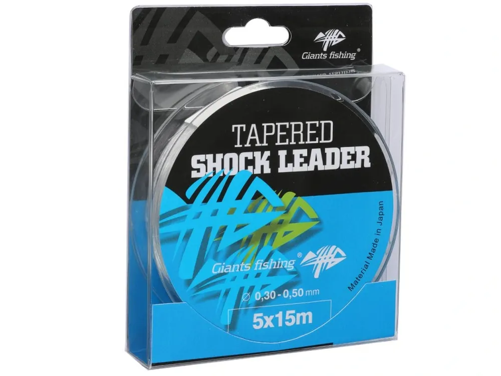 Expresní Doručení Giants fishing Ujímaný šokový vlasec Tapered Shock Leader 5 x 15 m / 0,30 - 0,50 mm