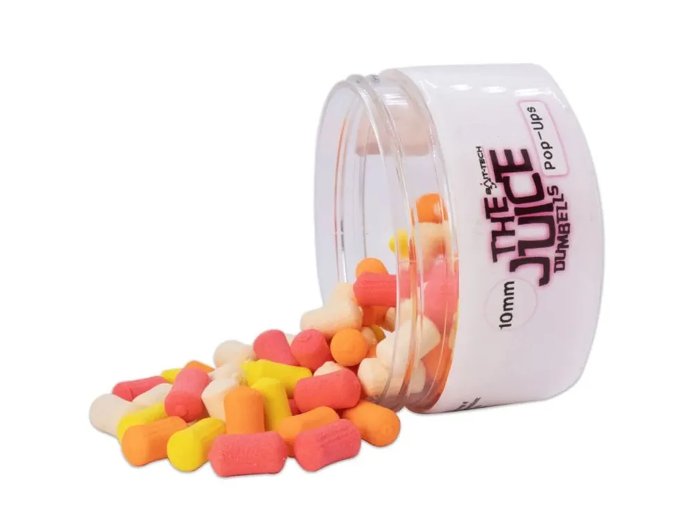 Bait-Tech plovoucí nástraha The Juice Dumbells - Pop-Ups 10 mm 100 ml Výhodná Nabídka