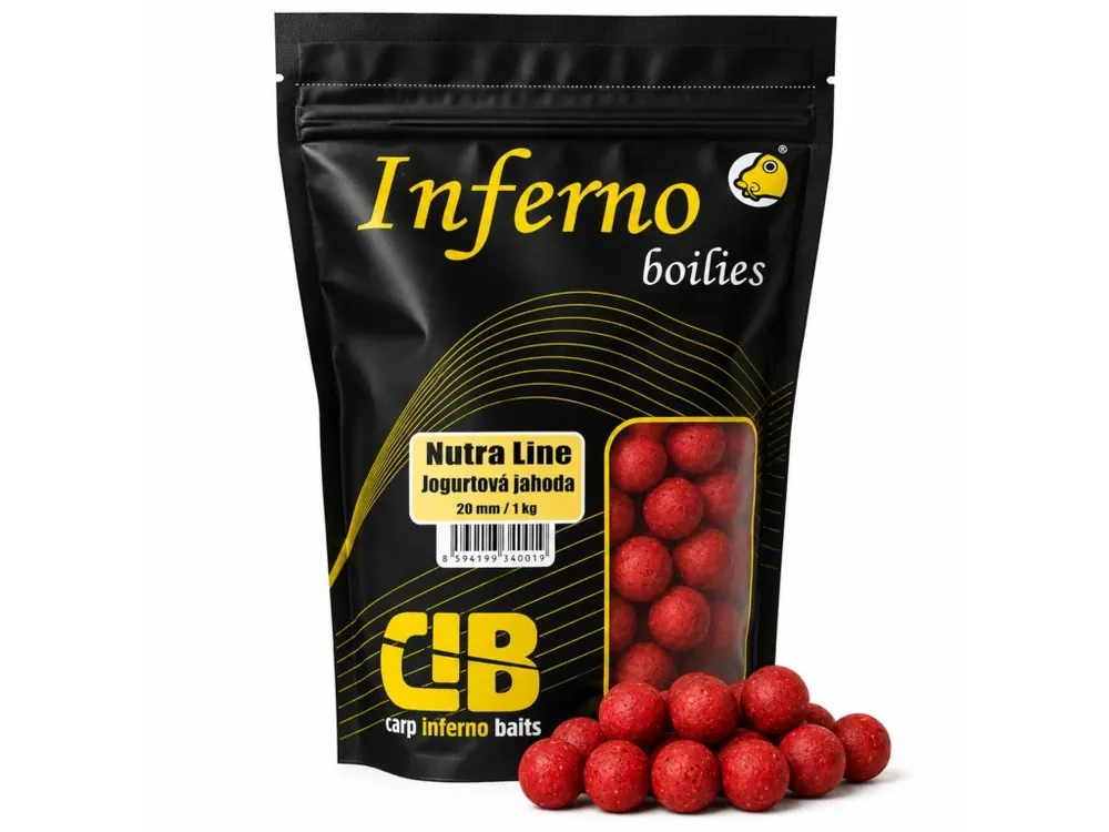 Nakupujte Hned Carp Inferno Boilies Nutra Line - Jogurtová Jahoda