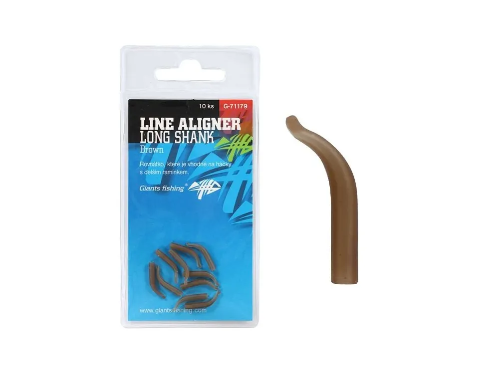 Ověřený Giants fishing Rovnátka na háček Line Aligner Long Shank Large Brown (Hook 2-6) 10ks