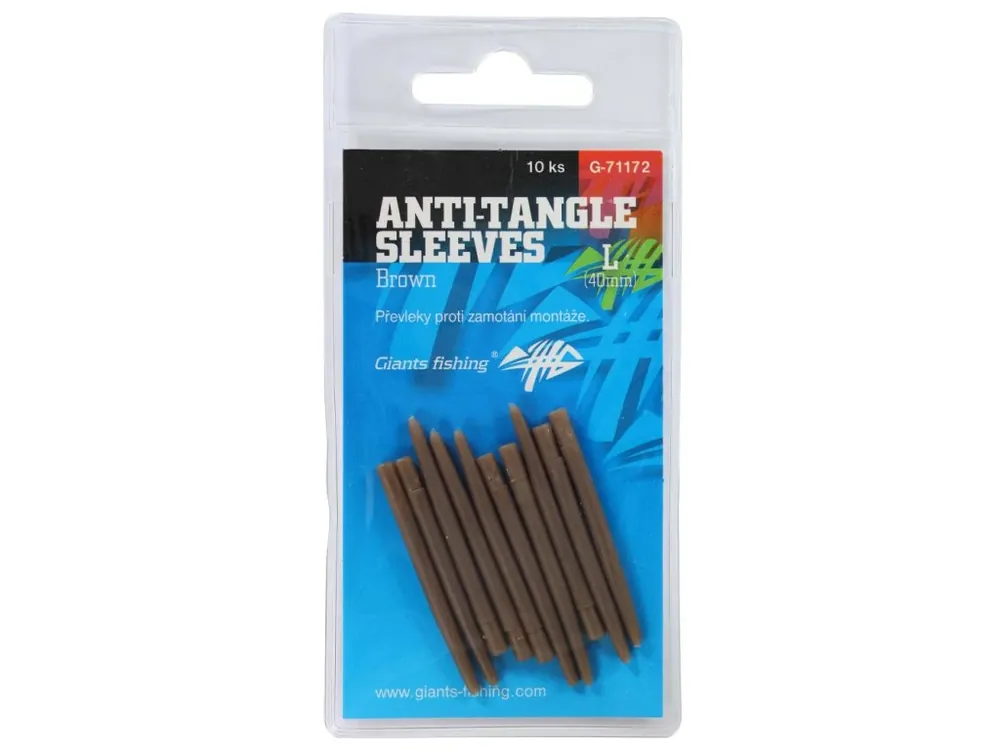Giants fishing Převleky proti zamotání Anti-Tangle Sleeves Brown Large ( 40mm )/10ks Cenová Bomba