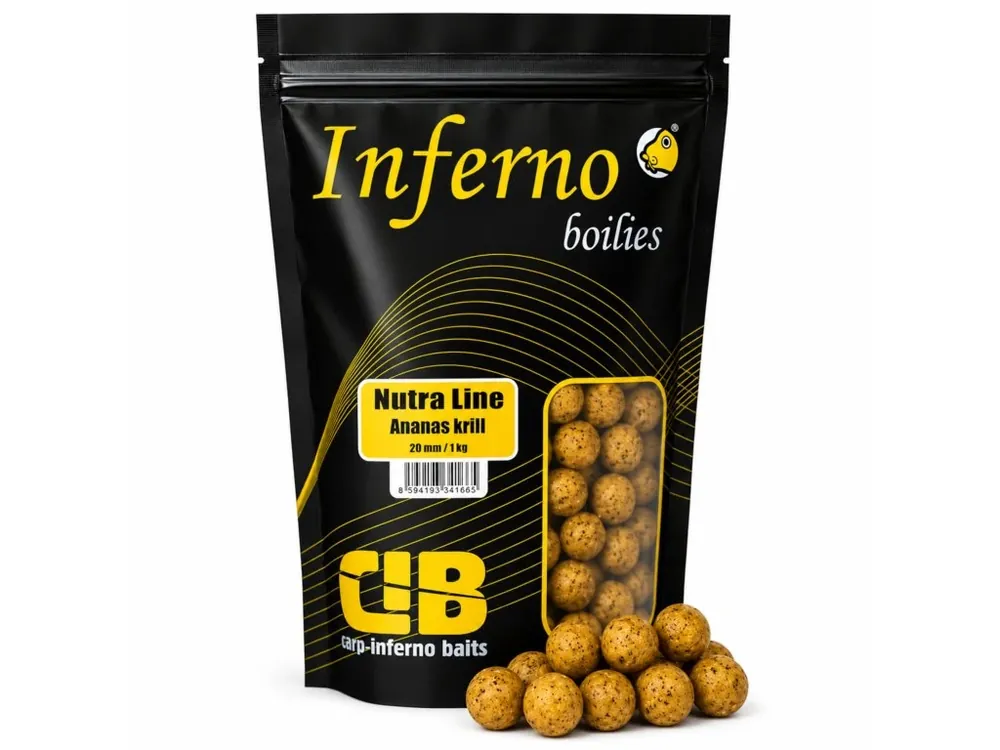 Horká Nabídka Carp Inferno Boilies Nutra Line - Ananas Krill
