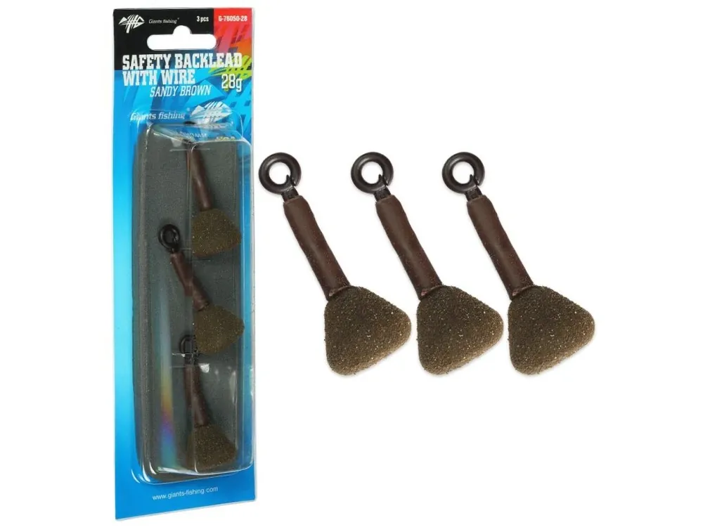 Hit Sezóny Giants fishing Zátěž Safety Backlead with Wire Sandy Brown(3pc)