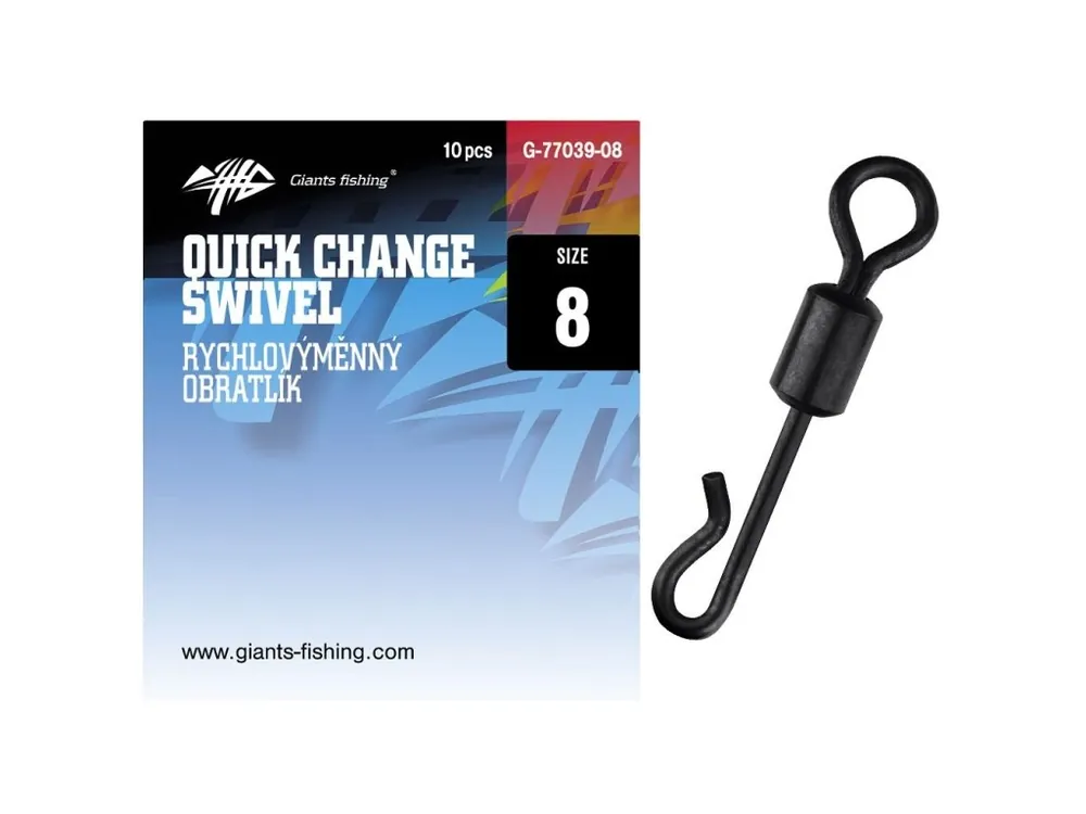 Autentický Giants fishing Rychlovýměnný obratlík Quick Change Swivel 10ks