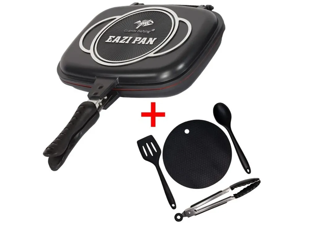 Horká Nabídka Giants fishing Pánev na vaření Eazi Pan Large + Sada silikonového náčiní Eazi Utensil Set ZDARMA!