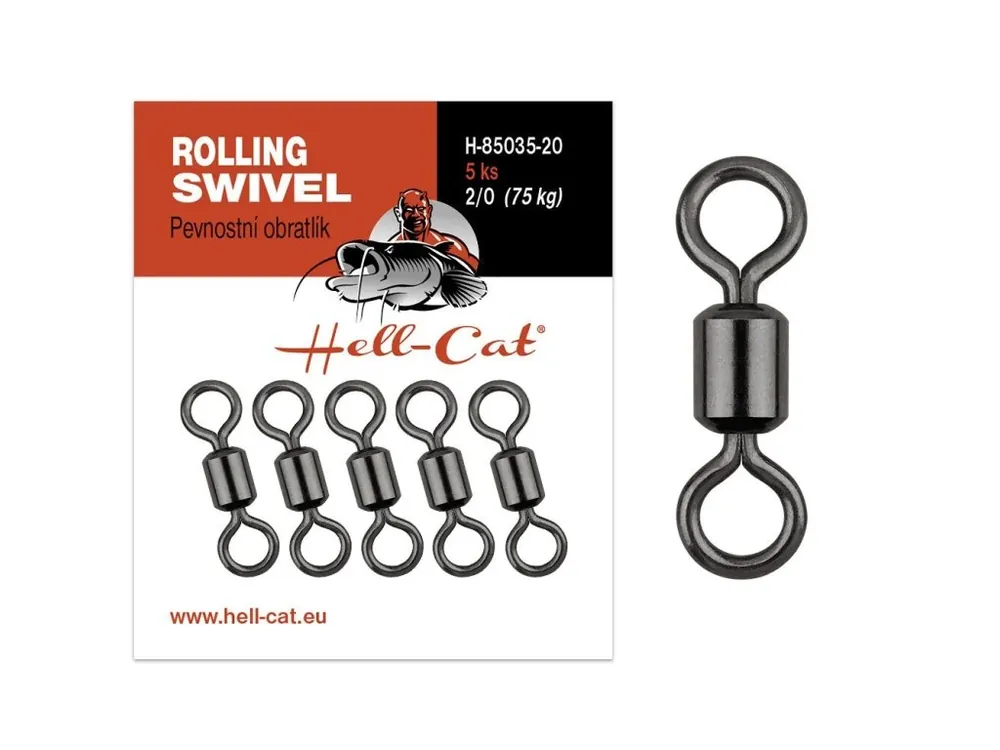 Hell-Cat Pevnostní obratlík Power Rolling Swivel 5ks Cenově Výhodný