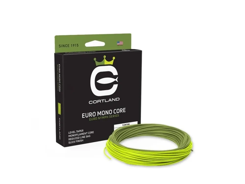 Dokud Zásoby Vydrží Cortland muškařská šnůra Euro Nymph Mono Core .022 Fresh Level Gecko Green/Chartreuse 90ft