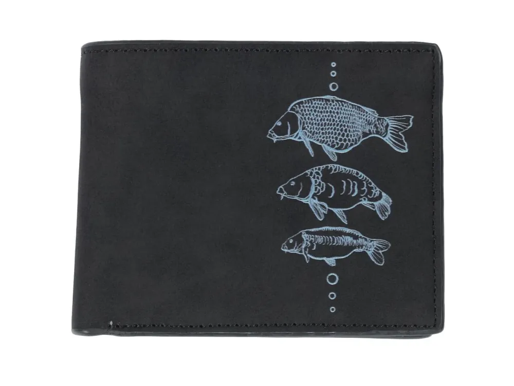 Giants fishing Peněženka černá tři kapři Black Wallet Three Carps Nakupujte Hned