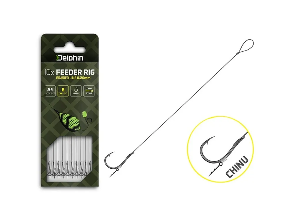 Feederový návazec Delphin Braided Sting - Chinu / 10ks Sezónní Sleva