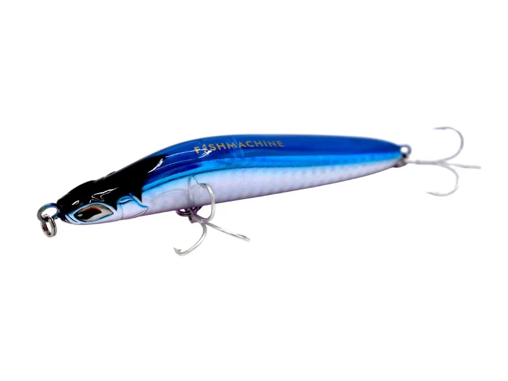 FISHMACHINE potápivý stickbait LONGCASTER MODRÁ 40gr / 10,5cm Speciální Cena