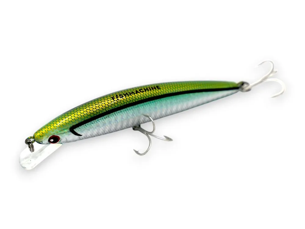 FISHMACHINE potápivý wobler DRIFTDANCER ZELENÁ 44gr / 12cm Víkendová Akce