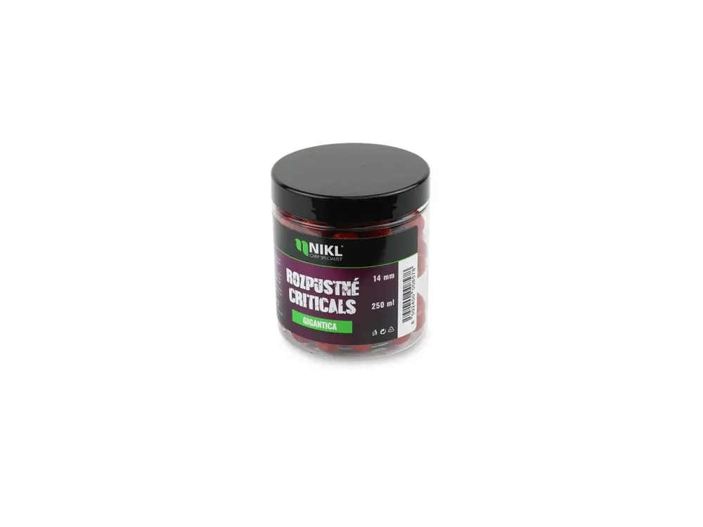 Omezená Nabídka Nikl Rozpustné Criticals boilie Gigantica 250ml