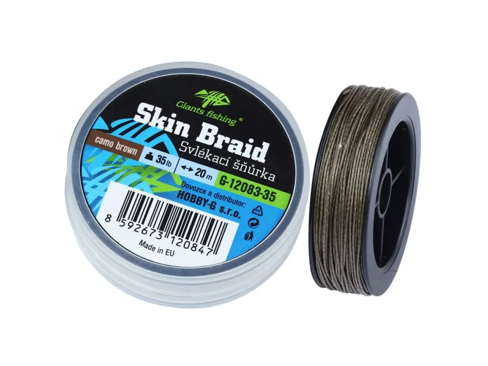Hit Sezóny Giants fishing Svlékací šnůra Carp Line Skin Braid Camo brown, 20m
